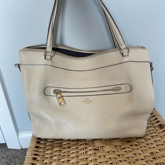 Coach Handbags - Ivory Coach Satchel
